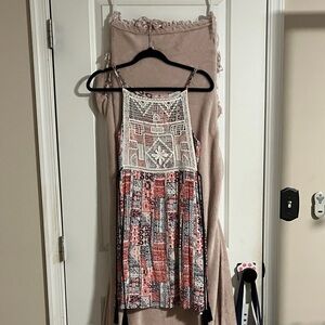 Skies Are Blue Multicolor Patchwork Dress